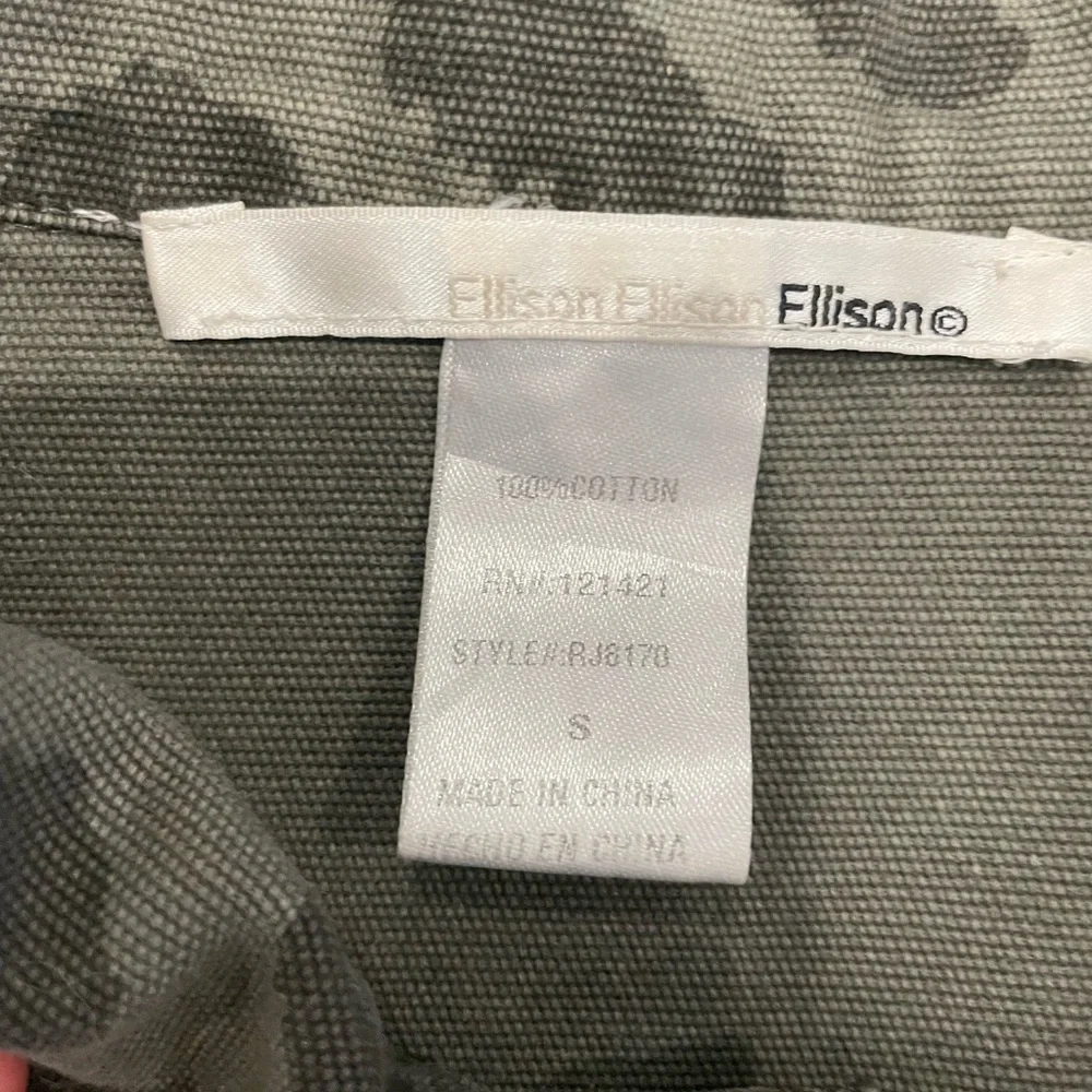 Ellison Olive Leopard Print Military Jacket - Picture 2 of 6